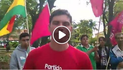 Miembros del Partido Paraguay Pyahura piden liberación de Genaro Meza