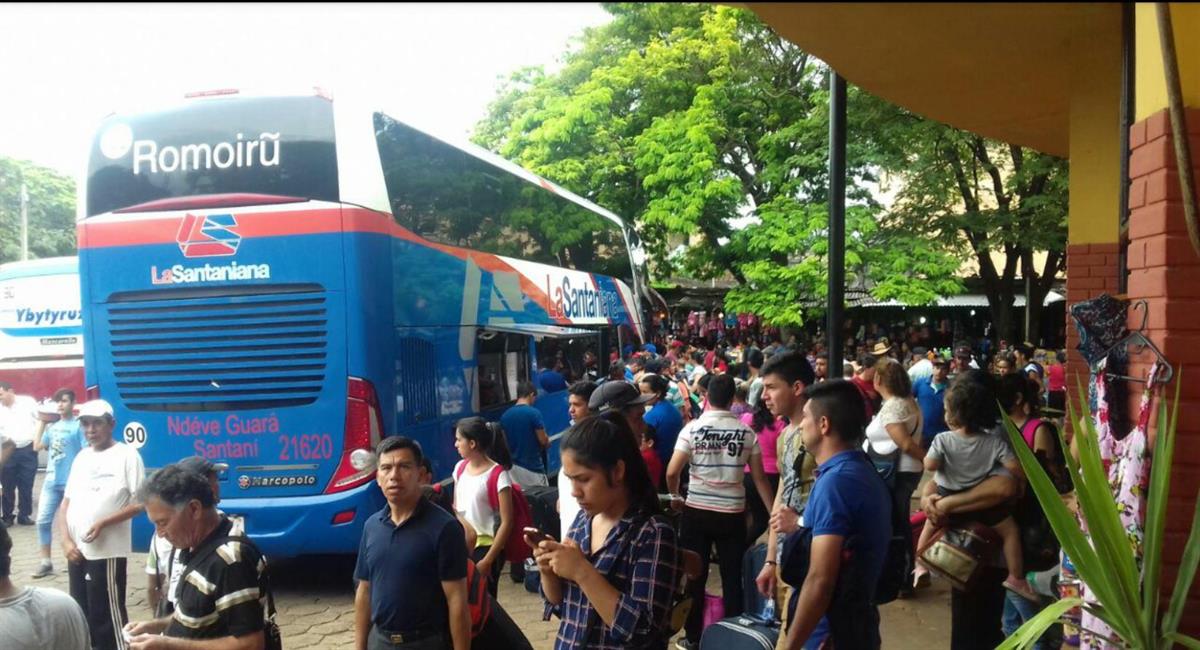 Aumentó movimiento de gente en la terminal de ómnibus
