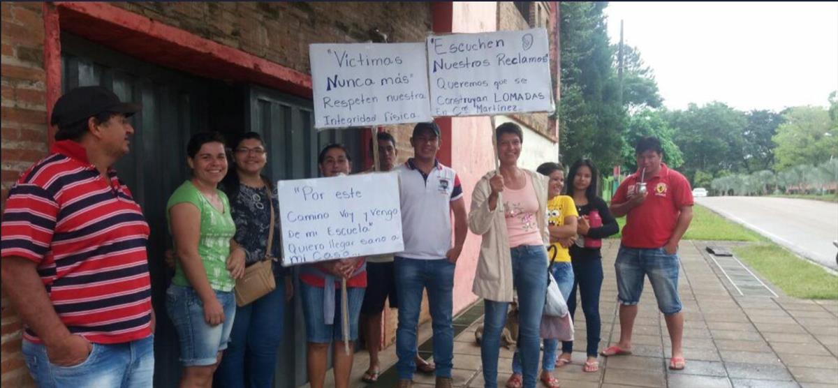 Manifestación en Coronel Martínez