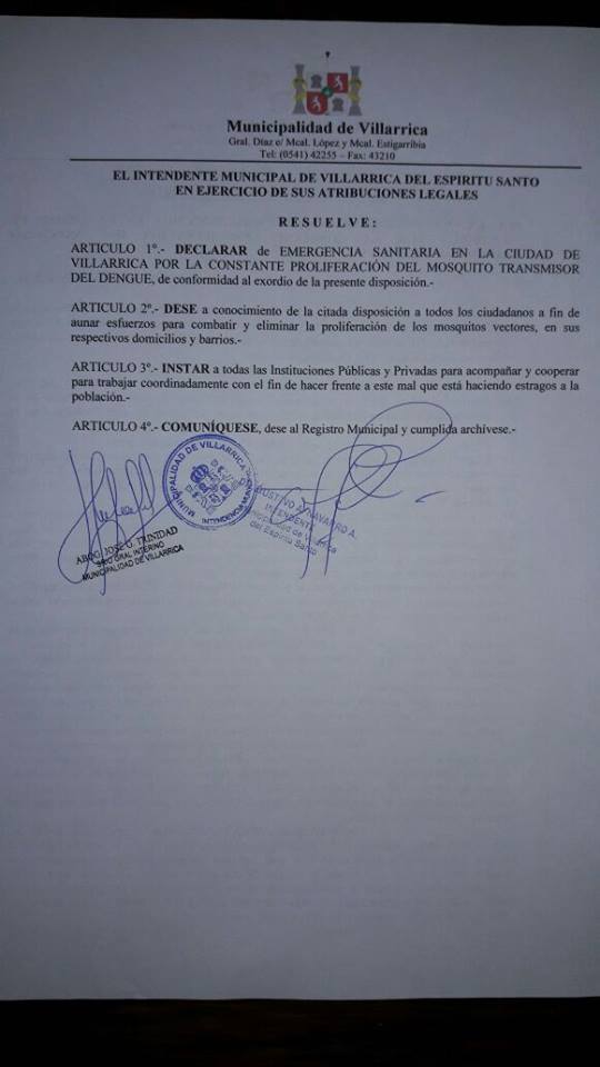 Municipalidad de ViIllarrica declara emergencia sanitaria