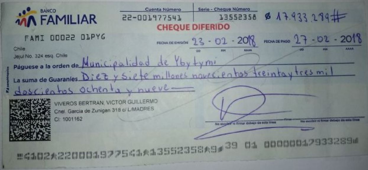 Denunciaron a un tío del presidente Cartes por presunta estafa en Ybytymí