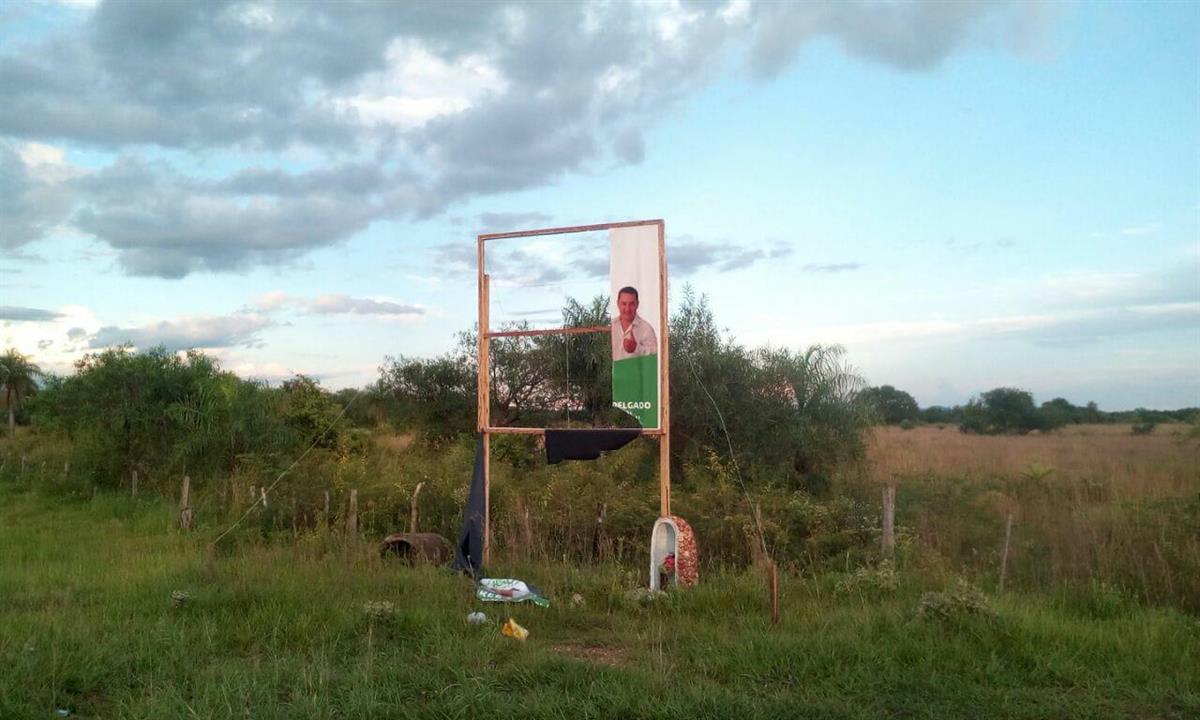 Candidato a concejal de Paraguarí denuncia destrucción de gigantografía