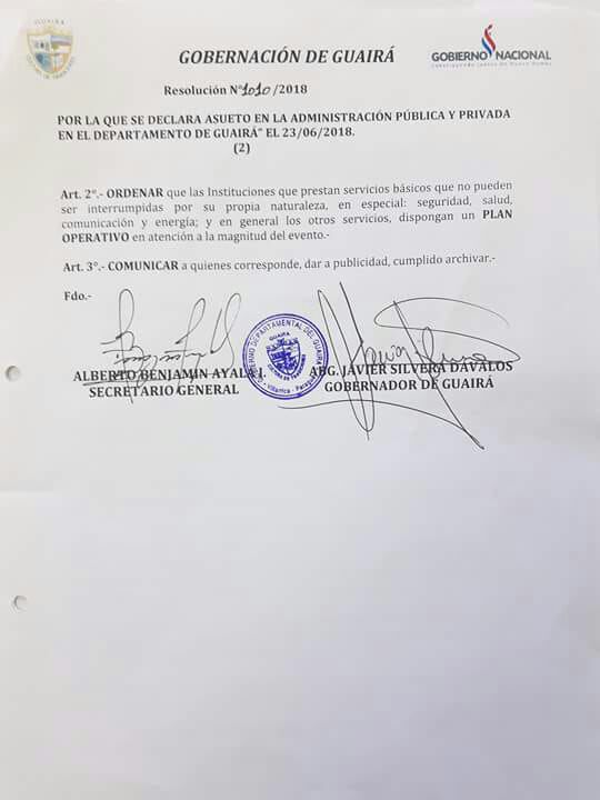 Gobernación declara asueto por Beatificación de Chiquitunga