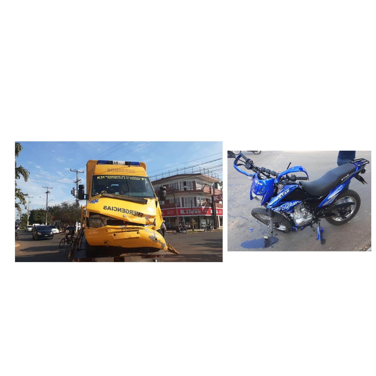 Mujer sufrió dos accidentes en un solo día.