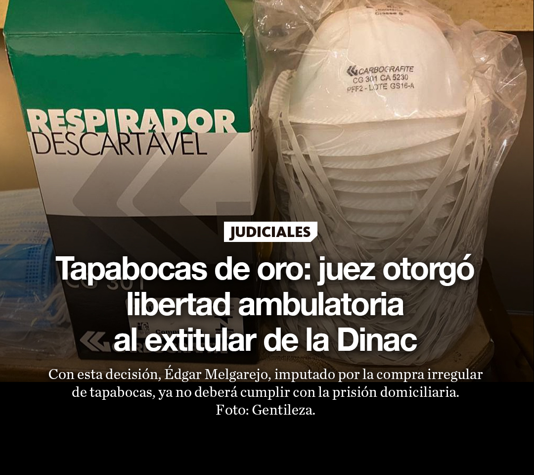 Tapabocas de oro: juez otorgó libertad ambulatoria al extitular de la Dinac.