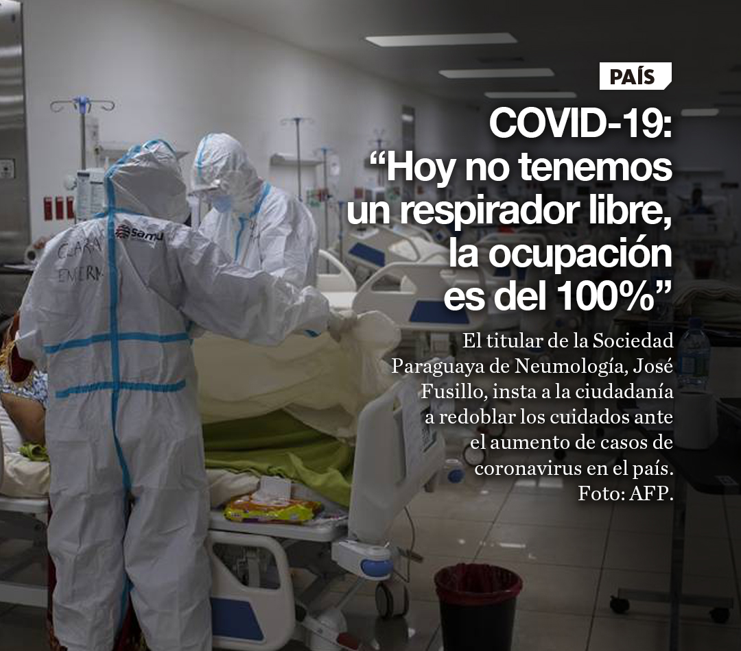 COVID-19: “Hoy no tenemos un respirador libre, la ocupación es del 100%”