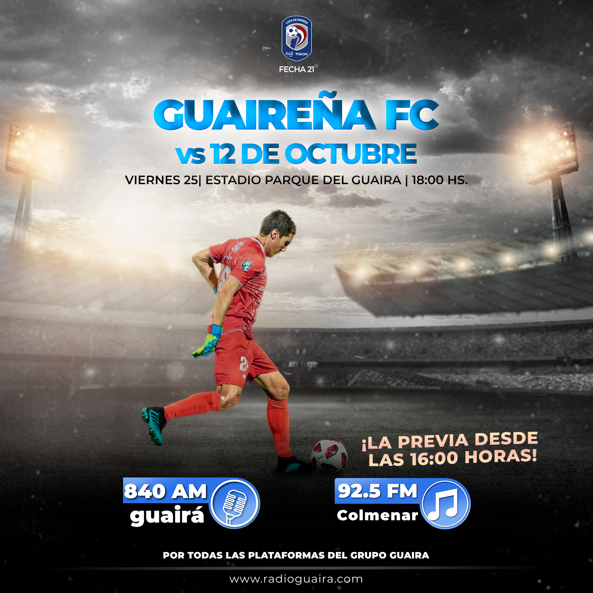 ¡Guaireña recibe al 12!