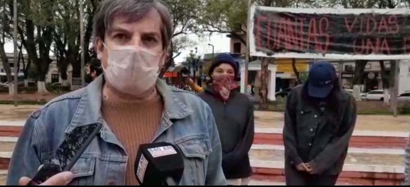 Manifestación por la muerte de las dos niñas en enfrentamiento con EPP