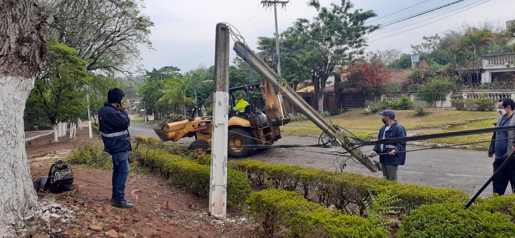 Temporal afectó tendido de la Copaco.
