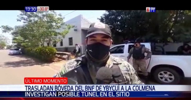 Ante sospecha de un túnel, trasladan dinero del BNF de Ybycuí.