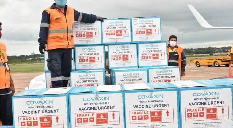 Segundo lote de 100.000 vacunas Covaxin llegará al país el domingo