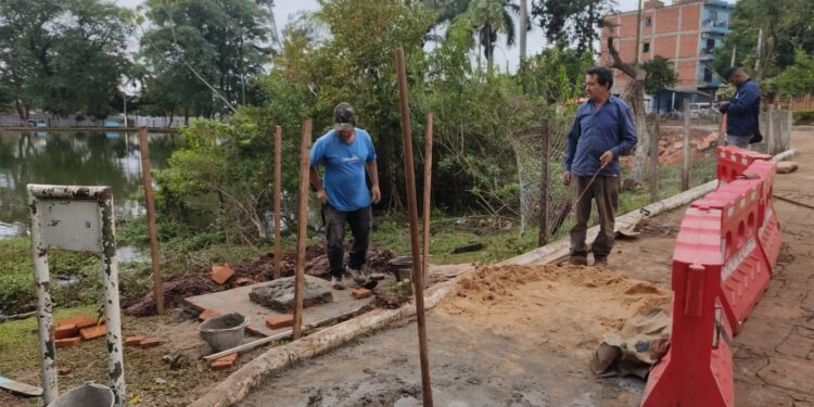 Construyen monolito en memoria del niño fallecido en el Parque Manuel Ortíz Guerrero.