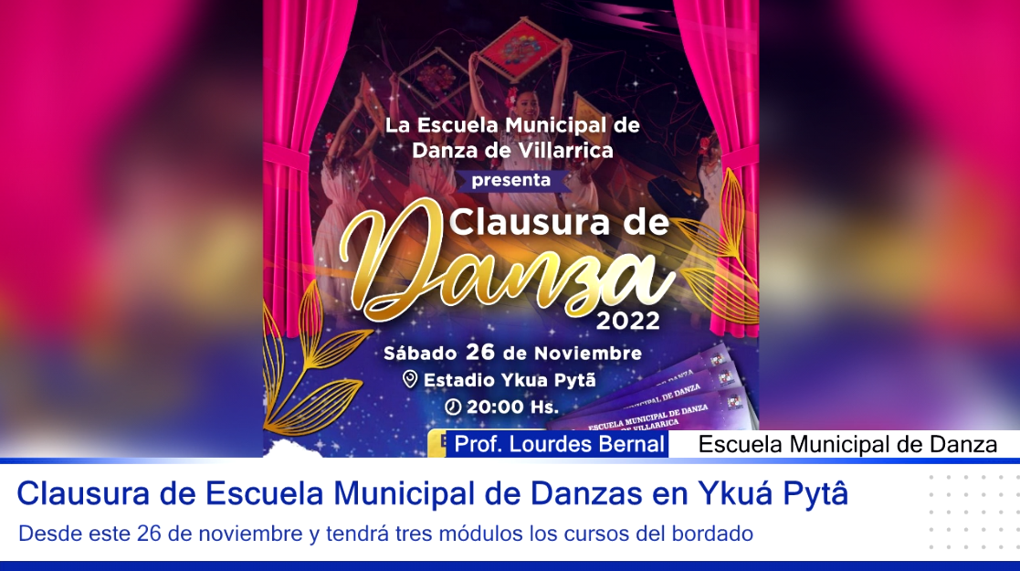 Clausura de Escuela Municipal de Danzas será este sábado 26 en el ...
