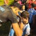 Guaireña FC entrenó con la atenta mirada de su público.