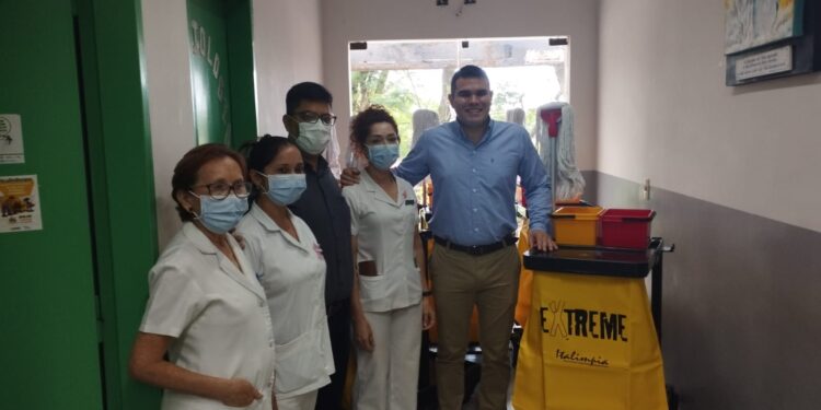CONSEJO LOCAL DE SALUD DE VILLARRICA ENTREGA 5 CARRITOS PARA LIMPIEZA DEL HOSPITAL REGIONAL