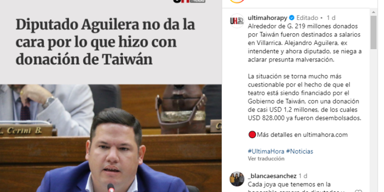 DIPUTADO AGUILERA LLEVARÁ DOCUMENTOS A LA EMBAJADA DE TAIWÁN