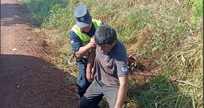 UN MOTOCICLISTA SUFRIÓ UN ACCIDENTE EN FÉLIX PÉREZ CARDOZO