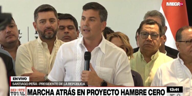 Hambre Cero: Santiago Peña cede ante presión y acepta propuesta de intendentes