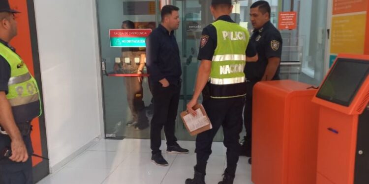 Supuesto robo en Banco Itaú fue simulacro según policía