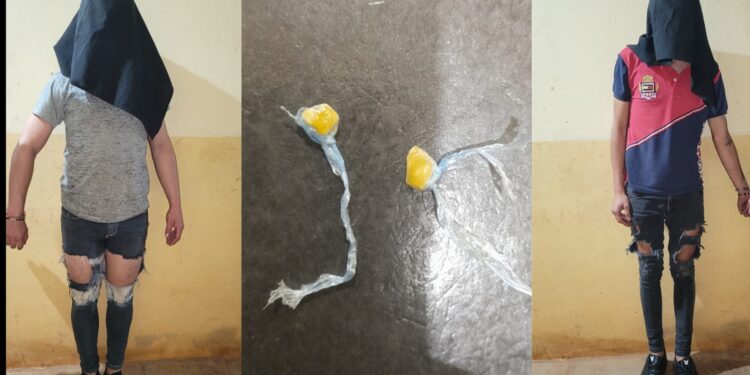 APREHENDIERON A DOS SUJETOS POR EL SUPUESTO HECHO DE TENENCIA DE ESTUPEFACIENTES