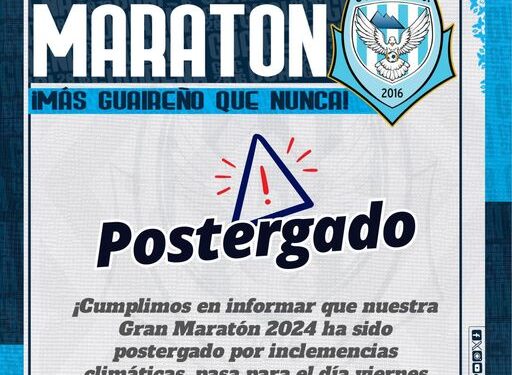 Maratón «Más Guaireño Que Nunca» será el 10 de mayo