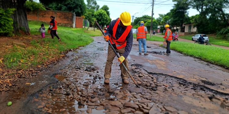 Iniciaron los bacheos en Villarrica