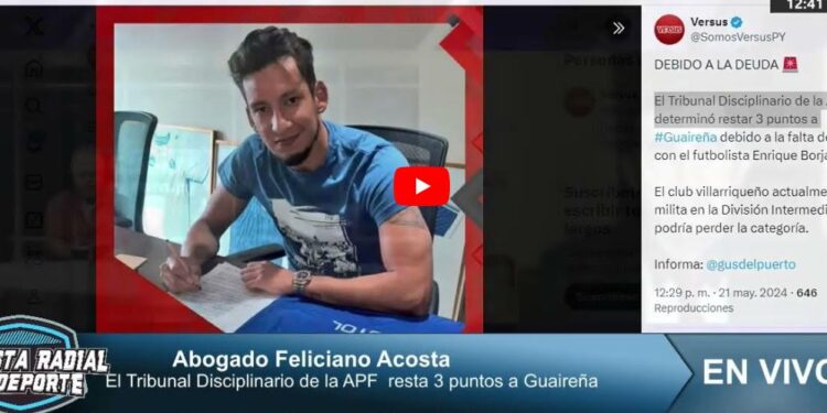 Restarían 3 puntos a Guaireña por no cumplir con pago
