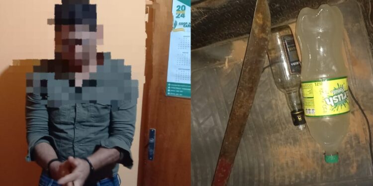 Aprehendieron a una persona por un Supuesto Hecho Punible de Violación de Domicilio, y Supuesta Amenaza de Muerte.
