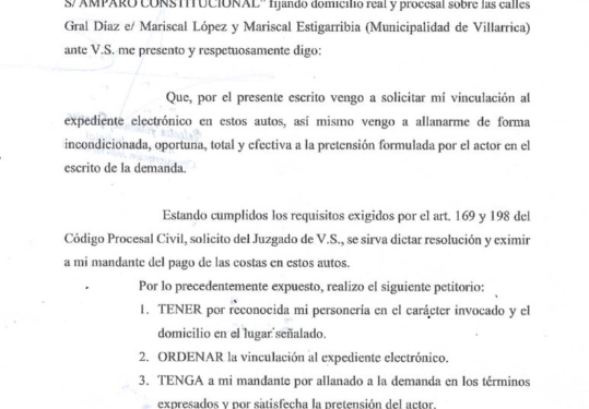 Municipalidad se allana a un recurso de amparo contra su propia ordenanza
