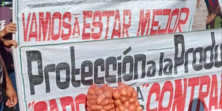 Productores vuelven a protestar en contra del contrabando