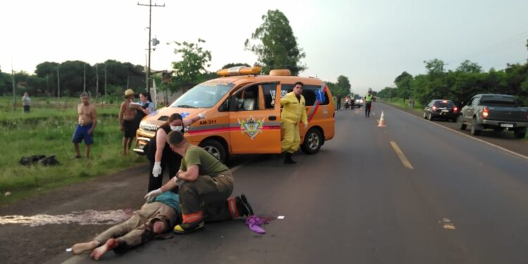 Un motociclista perdió un brazo en accidente