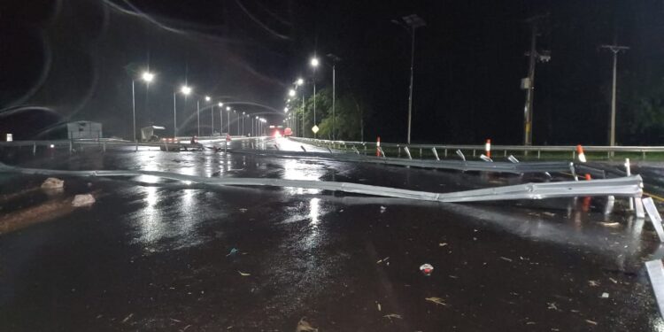 Ya ocurrio el primer accidente en la nueva rotonda de Tebicuary