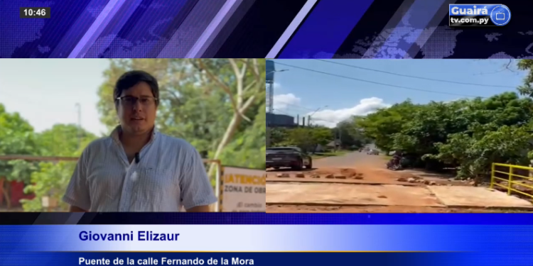 El puente sobre la calle Fernando de la Mora está por ser habilitado