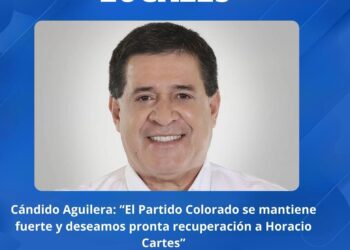 CÁNDIDO AGUILERA DESTACA ESTABILIDAD DEL PARTIDO COLORADO Y DESEOS DE RECUPERACIÓN PARA HORACIO CARTES