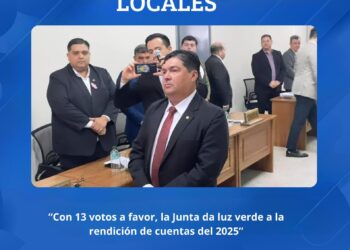 JUNTA DEPARTAMENTAL APRUEBA RENDICIÓN DE CUENTAS DEL GOBERNADOR