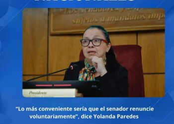 SENADORA YOLANDA PAREDES CRITICA ACUERDO SOFA Y EXHORTA A RENUNCIA DE SENADOR CONDENADO