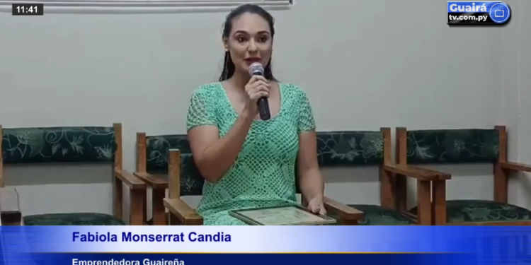 RECONOCIMIENTO ESPECIAL A LA EMPRENDEDORA GUAIREÑA FABIOLA MONSERRAT CANDIA