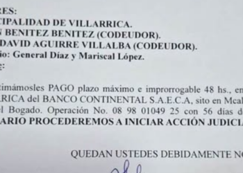 INTENDENTE CUEVAS CUESTIONÓ FALTA DE PAGO A BANCO