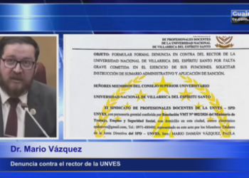 RECTOR DE LA UNVES FUE DENUNCIADO ANTE EL CONSEJO SUPERIOR UNIVERSITARIO