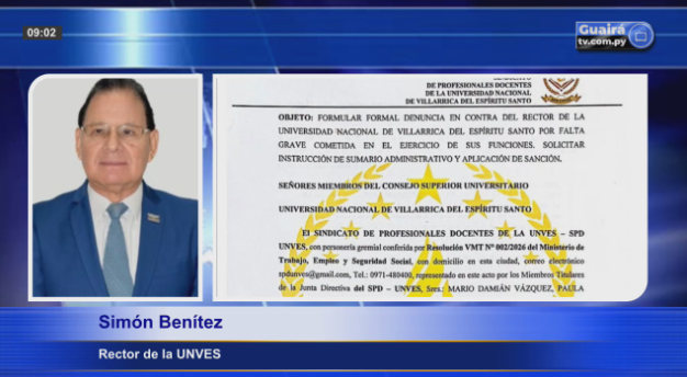 RECTOR DE LA UNVES EXPLICA ORIGEN DE LA DENUNCIA EN SU CONTRA